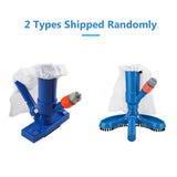 Pool Vacuum Jet Underwater Cleaner Brush with Clip Handle Drawstring Bag Removes Corners Debris Ideal Cleaning Tool