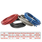 Motorcycle AN3 5m/lot braided Stainless Steel nylon brake line hose FLUID HYDRAULIC hose PTFE brake line Gas Oil Fuel tube pipe