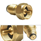 2Pcs Outdoor Propane Refill Brass Adapter LP Gas 1Lb Cylinder Tank Coupler Connector Gas Burner Brass Connect Attachment