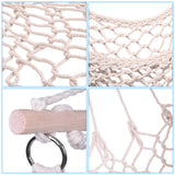 2pcs Nordic Cotton Rope Hammock Chair Indoor Outdoor Kids Swing Bed Garden Beach Single Hammock