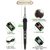 60W Engraving Pen Electric Soldering Iron Wood Burning Kit Flipping Word Embossing Pyrography Tool Craft Set