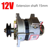 12V 24V Field Excitation Synchronous Generator Double Head Copper Generator Portable Generator Lengthening Shaft 1800W 15MM 30MM