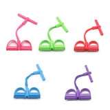 4 Tube Tension Trainer Elastic Rope Leg Tension Rope  Tension Resistance Yoga Sit-up Aids Good Helper For Body Shaping