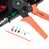 Paron Crimping Tool Kit Crimper Plier Hexagonal Tube Terminal Crimper with 850Pcs Terminals Cable Lugs Assortment Kit