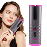 Cordless Automatic Rotating Hair Curler USB Rechargeable Curling Iron LCD Display Temperature Adjustable Hair Curler RollersTool