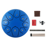 tongue Drum 6 Inch Steel Tongue Drum Set 8 Tune Hand Drum Pad Tank Sticks Carrying Bag Percussion Instruments Accessories