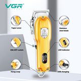 Barber full metal professional hair clipper for men cordless electric hair trimmer beard rechargeable hair cutting machine