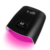 60W Red Light Wireless Rechargeable UV LED Nail Lamp Cordless Infrared Sensing Dryer Machine LCD Display Manicure K8 Newest