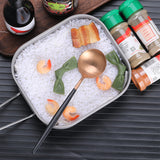 1100ml Titanium Lunch Box with Foldable Handle Outdoor Camping Lunch Box for Outdoor Camping Hiking Backpacking Picnic
