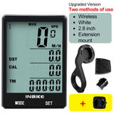 2.8 inch Bicycle Computer Wireless Bike Computer Light Headlight Set Rainproof Speedometer Odometer Cycling Stopwatch