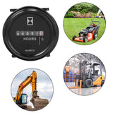 12V 24V Hour Meter for Marine Boat Engine 2" Round Waterproof Gauge Moto Car Trucks Mechanical Hour Meter Counter Timer