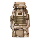 80L Outdoor Camping Hiking Tactical Backpack Large Capacity Military Sports Bag Waterproof For Travelling