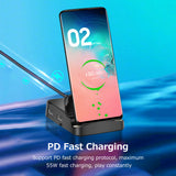 Multifunctional Type-C Hub Portable 8-in-1 Type-C Converter Expansion Adapter 1*USB3.0+2*USB2.0+1*HD+2*Type-C+1*SD+1*TF