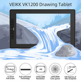 VEIKK VK1200 Graphics Drawing Tablet 11.6x9 inch Active Area 8192 Levels Pressure Tilt Function IPS LCD Animation Drawing Board