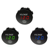 Touch Switch DC 12-24V Volt Meter Digital Display LED Voltmeter Voltage Tester Battery Capacity Detector Battery Tester