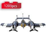 Hornet Strike Aircraftt Building Blocks P-98 Nemesis Spaceship Model Bricks Creative Hobby Toys for Children Collection Gifts