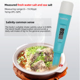 SA-387S Salinity meter Waterproof Salinometer Halometer Salt Gauge Salty Brine Seawater Food Salinity Tester with retail box