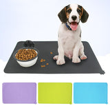 Waterproof Pet food Mat For Dog Cat Solid Color Silicone Pet Food Pad Pet Bowl Drinking Mat Dog Feeding Placemat Easy Washing