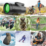 12X50 Monocular Telescope High Definition Monocular with Smartphone Holder & Tripod Waterproof Starscope FMC BAK4 Prism