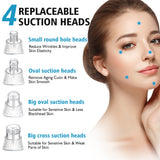 Small Bubble Blackhead Remover Machine Vacuum Pore Deep Facial Cleansing Black Dots Pimple Removal Suction Beauty Face Cleaner