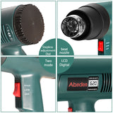 Abeden 1800W Heat gun/Hot Air Gun Digital LCD Display Electric Temperatures Adjustable With Four Nozzles Construction hair dryer