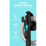 Wireless Bluetooth Selfie Stick Mobile Phone Bracket Foldable Mini Tripod With Fill Light For IOS Android