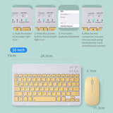 Rechargeable Universal 10 Inch Wireless Bluetooth Keyboard Mouse Set for IPad Iphone MAC Android Phone Samsung Tablet Windows
