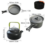 Camping Utensils Dishes Cookware Set Picnic Hiking Heat Exchanger Titanium Alloy Pot Outdoor Tourism Tableware