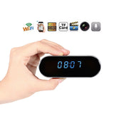 Z10 Clock Camera 1080P 4K Remote Video Recorder Camera Ellipse Mini Camcorder Clock with Night Vision Desktop Clock Cam Black