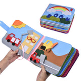 Kids 3D Toddlers Board game Story Cloth Book Montessori Quiet Book Early Learning Education Habits Knowledge Developing Toys