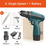 Lithium-ion Battery Cordless Screwdriver Electric Drill Hole Electrical Screwdriver Hand Driver Wrench Power Tools