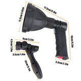 Portable Handheld LED Searchlight with Foldable Tripod Emergency Long-range lighting Flashlight USB Charging camping equipment