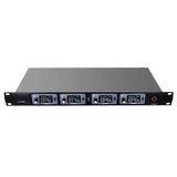 4 Channels Wireless Microphone 1-to-4 UHF Wireless Transmitter Receiver with 4 Bodypack Transmitters for Stage Church Party 80M
