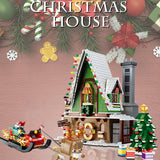 1452PCS Merry Christmas Elf Club House Set Bricks With Santa Claus Dolls Figures Model Building Block Children Kids Toys Gifts