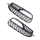 2pcs Honeycomb Front Fog Light Grilles Cover fits for Audi A3 S-Line 14-16