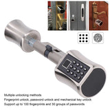 Smart Door Lock Cylinder with Biometric Fingerprint Password Key Unlock Intelligent Smart Door Lock for 40‑100mm Door Thickness