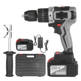 Cordless Drill Driver 21V 6.0A Battery 1/2 Inch Metal Keyless Chuck 20+3 Position 0-1550RMP Variable Speed Impact Hammer Drill