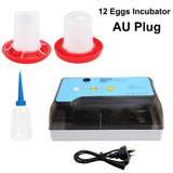 12/15Eggs Incubator Fully Automatic Temperature Control Water Replenishment Thermoregulator Brooder for Chicken Goose Bird Quail