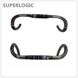 New SUPERLOGIC full carbon road handlebar bent bar 3k matte finish out routing 400/420/440 cycling parts bicycle Accessories