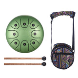 5.5 Inch Mini 8-Tone Steel Tongue Drum Standard C Key Percussion Instrument Hand Pan Drum with Drum Mallets Carry Bag