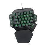 Single Handed Gaming Membrane Keyboard 35 Keys RGB Backlit One Hand Ergonomic Game Keypad For PS4 PC Laptop Pro PUBG Gamer