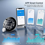For Tuya Wifi Smart Weather Station with Clock Temperature &amp; Humidity Meter Large Color Screen Weather Clock Temp Humidity Gauge