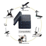 12 Pcs Treadmill Mat,Sound Insulation Cushion Thickened Home Fitness Equipment As A Fitness Mat,Sports Equipment Mats