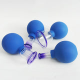 1 Boxed of 4pcs Vacuum Cupping Cups Portable Back Body Massager Suction Vacuum Can for Men Women (Blue)