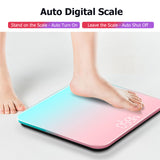 Smart Digital Scale Highly Accurate for Body Weight Bathroom Weight Scale with LED Screen USB Charging Slim Design Random style