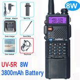 Original Baofeng UV 5R 10KM CB Ham Radio Station Two-way Amateur VHF Powerful 8W /5W UV-5R Walkie-talkie Hunting Radios