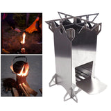 Foldable Wood Burning Stove Compact Mini Burner for Outdoor Picnic Camp Cooking BBQ
