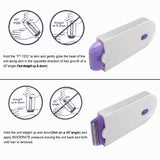 2 in 1 Electric Epilator Women Hair Removal Painless Touch Hair Remover Shaver Instant &amp; Painless Free Sensor Light USB Recharge