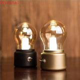 Vintage LED Bulb Night Light Retro USB 5V Rechargeable Battery Mood Luminaire Writing Desk Table Lights Portable Bedside Lamp