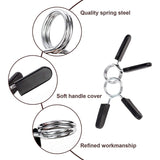 8Pcs 95Mm Black Bearing Pulley Wheel Cable &amp; 6 Pack 1 Inch (25 Mm) Barbell Clip Clamps-Dumbbell Spring Collars